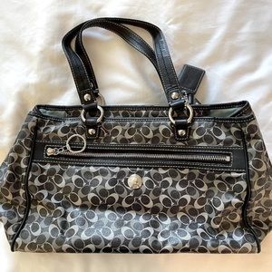 Coach Handbag Double Strap Authentic Used Black